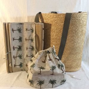 Tropical beach bag palm trees